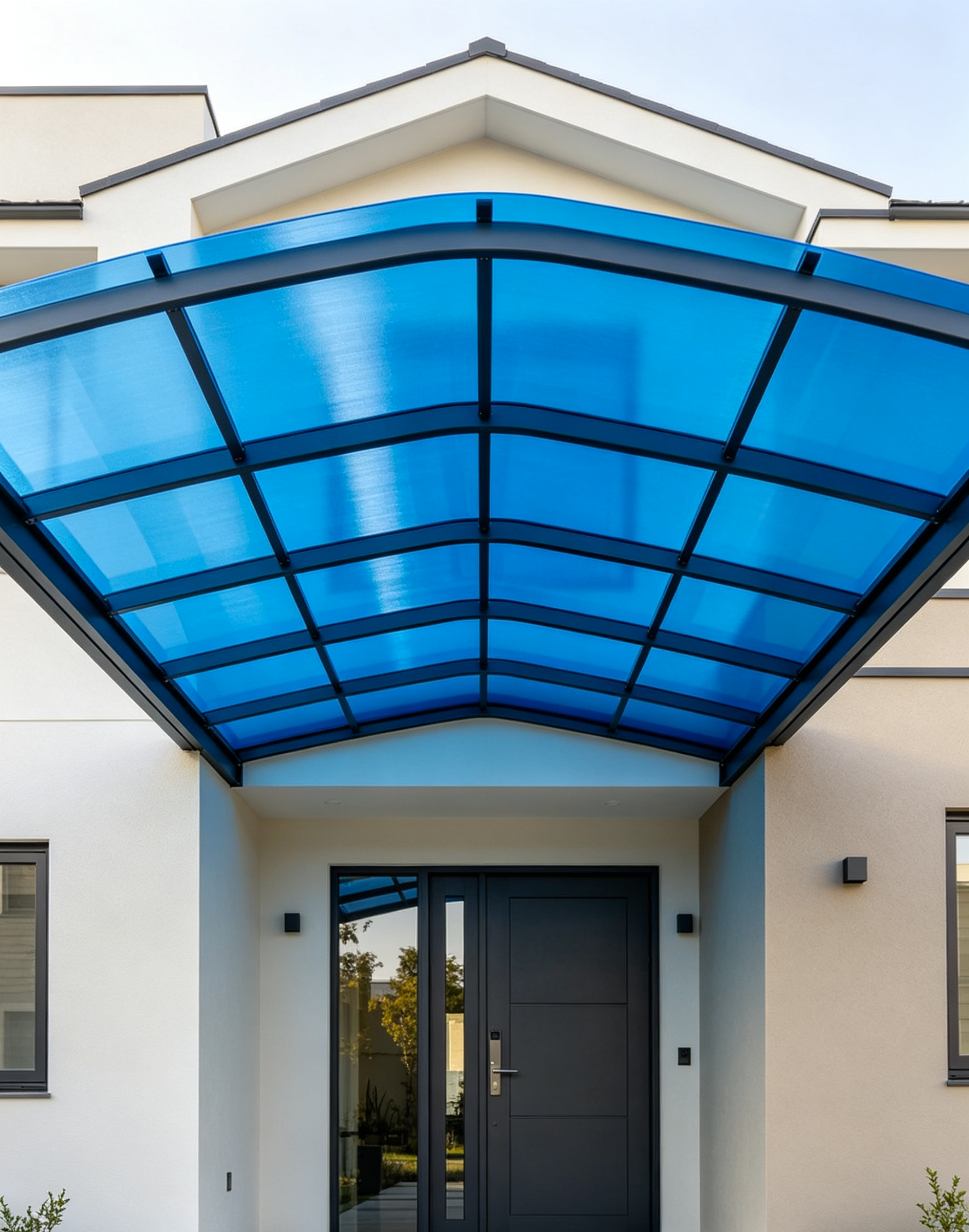 Blue Polycarbonate Hollow Sheet | Decorative & Sun-Protective