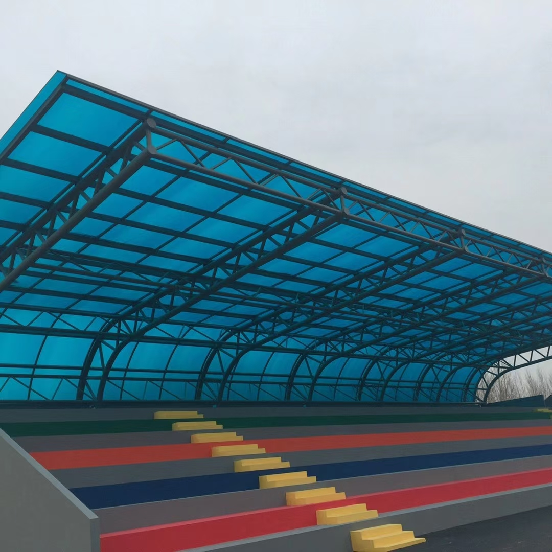 Sports Grandstand Roof Project: Hollow Polycarbonate Sheet Application