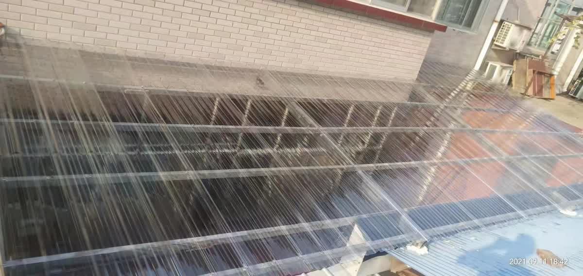 Completed Factory Roof with PC Sheets