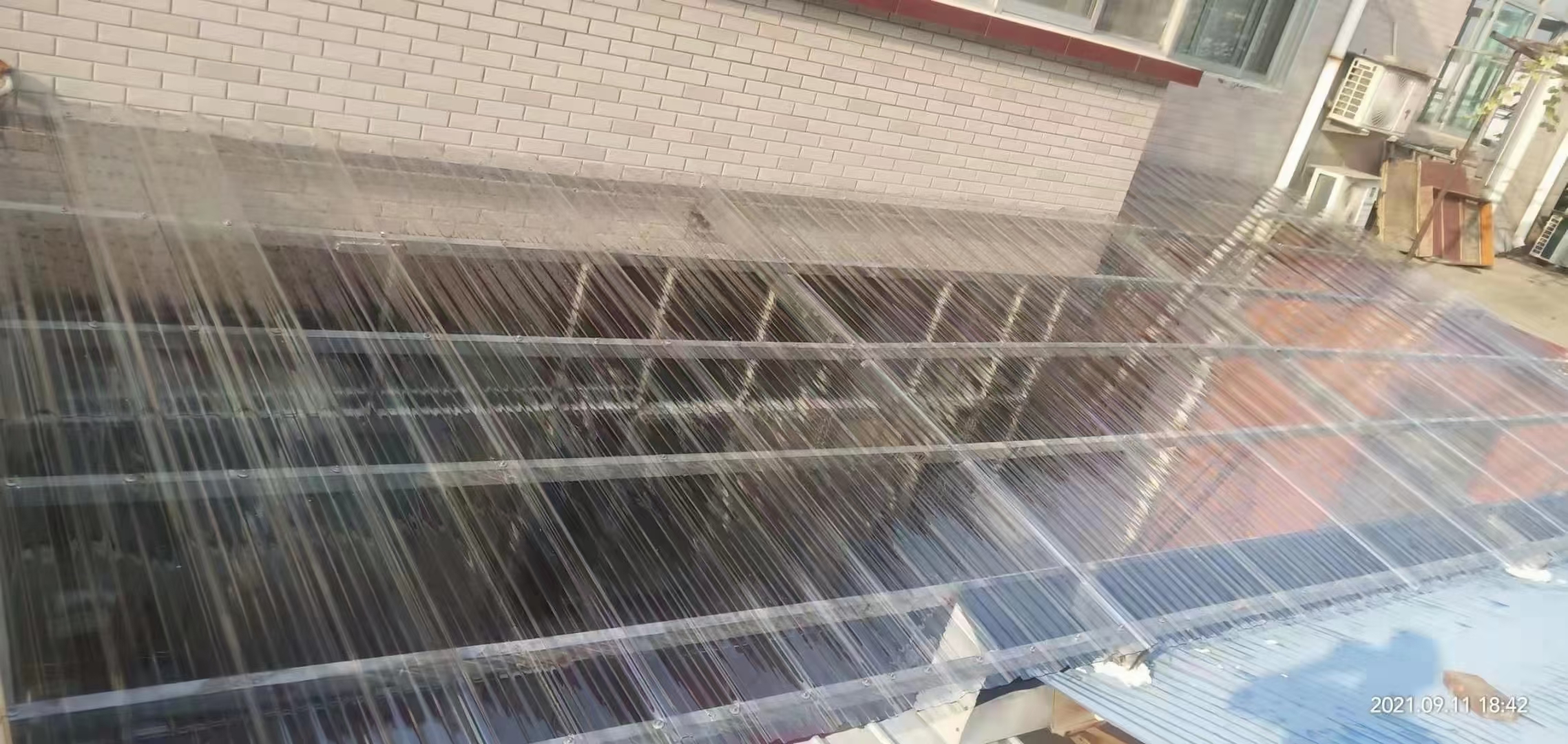 Factory Building Roofing Project with PC Corrugated Sheets
