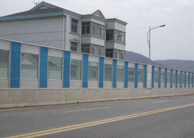 Installed PC sound barrier along highway