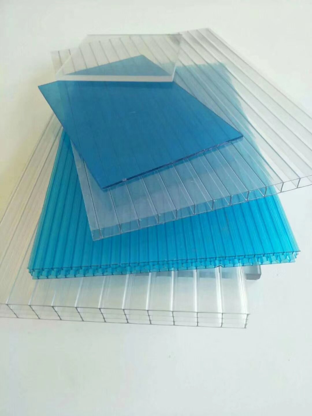 Range of polycarbonate sheet colors and types all featuring co-extruded UV protection