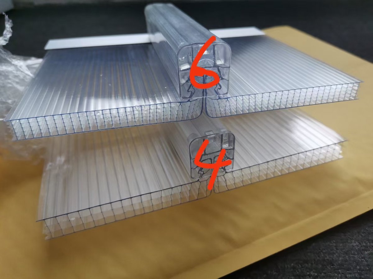 U-Lock polycarbonate panel sample display with locking mechanism