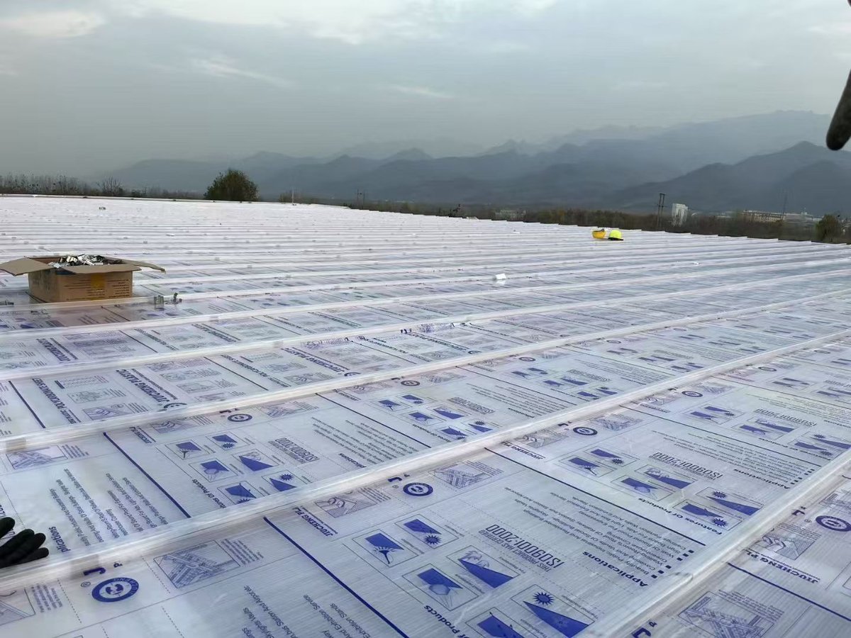 Large U-Lock polycarbonate canopy installation project