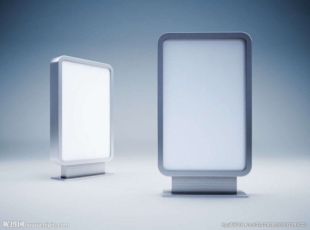 Advertising light boxes with opal white polycarbonate diffuser panels