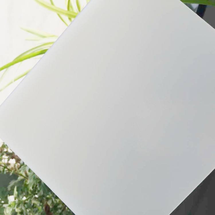 Opal white polycarbonate sheet with diffused translucent finish